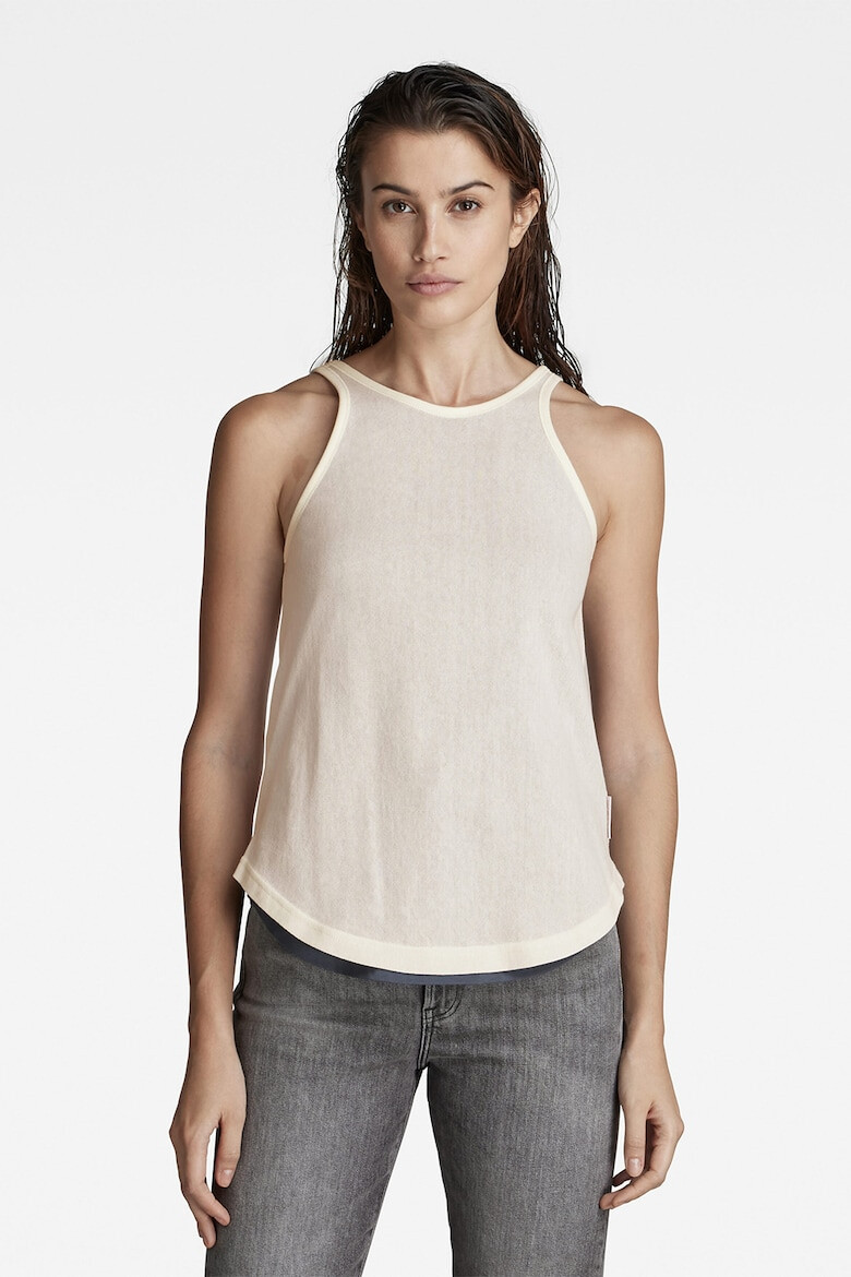 G-Star RAW Top de bumbac organic cu design suprapus - Pled.ro