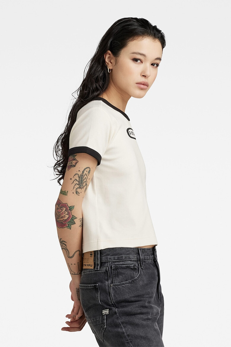 G-Star RAW Tricou cu decolteu la baza gatului si imprimeu logo - Pled.ro