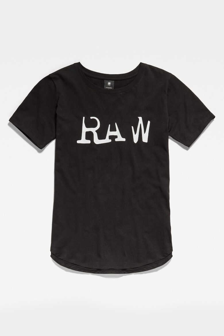 G-Star RAW Tricou cu imprimeu logo si terminatie rotunjita - Pled.ro