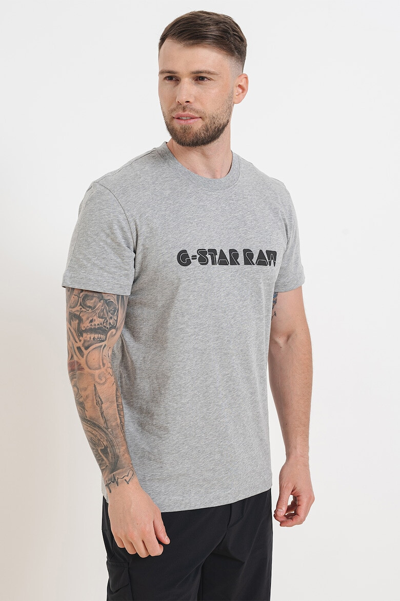 G-STAR RAW Tricou de bumbac organic cu decolteu la baza gatului - Pled.ro