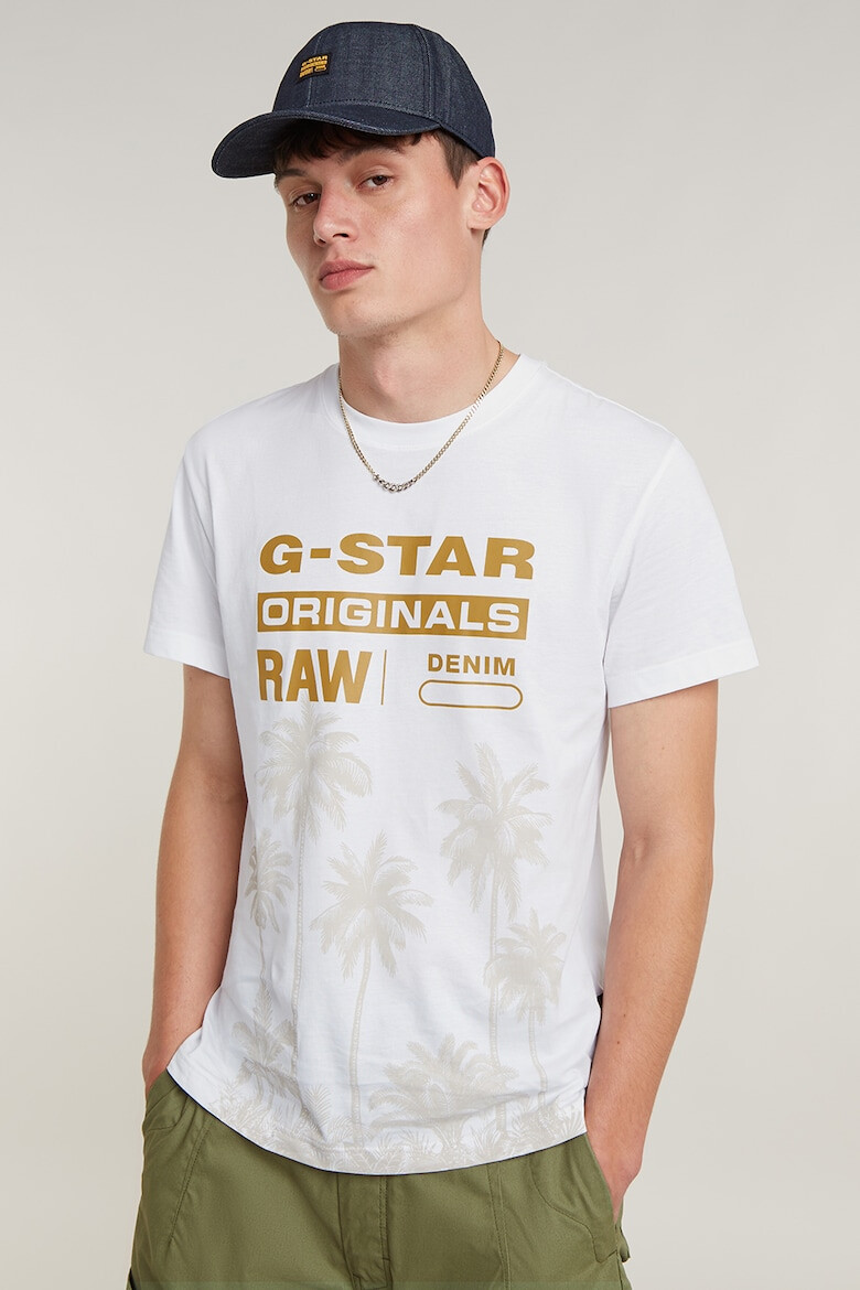 G-STAR RAW Tricou de bumbac organic cu imprimeu - Pled.ro