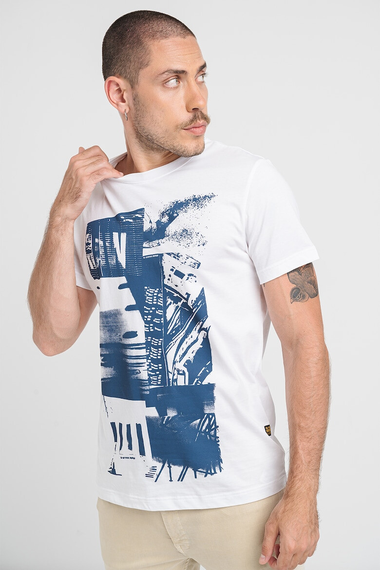 G-STAR Tricou de bumbac organic cu imprimeu - Pled.ro