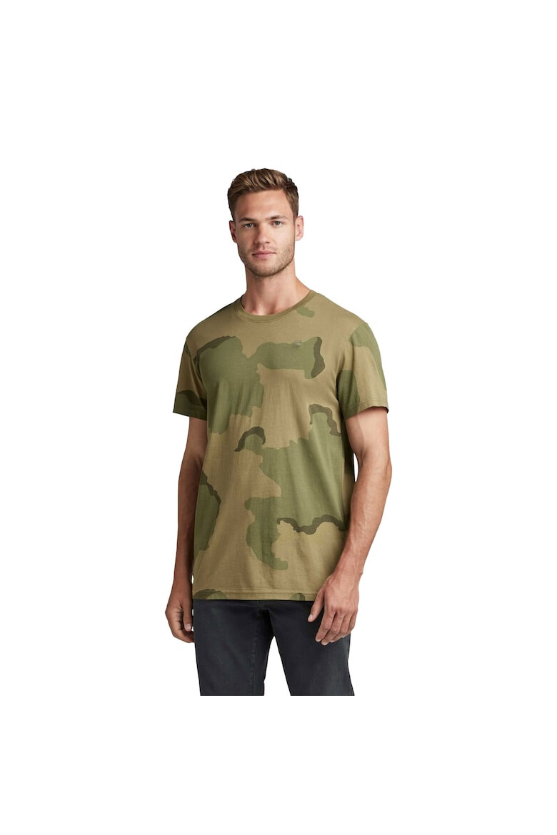 G-STAR Tricou de bumbac organic cu imprimeu camuflaj - Pled.ro