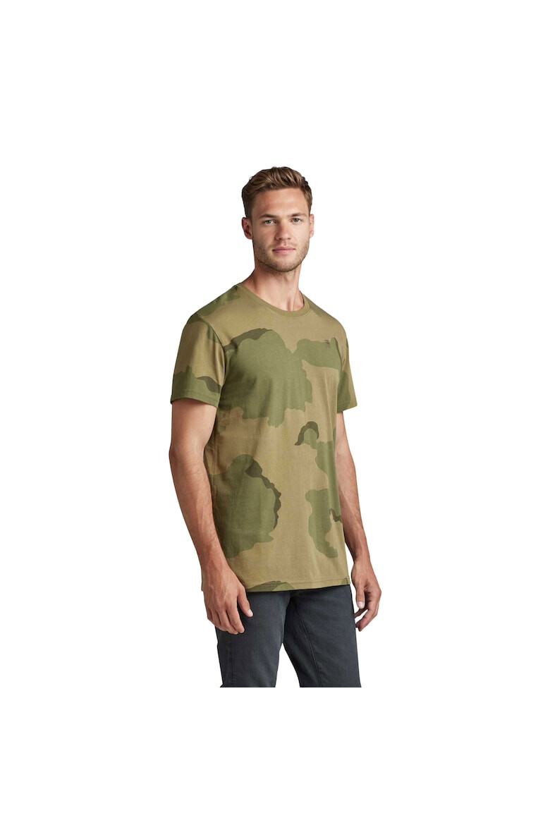 G-STAR Tricou de bumbac organic cu imprimeu camuflaj - Pled.ro