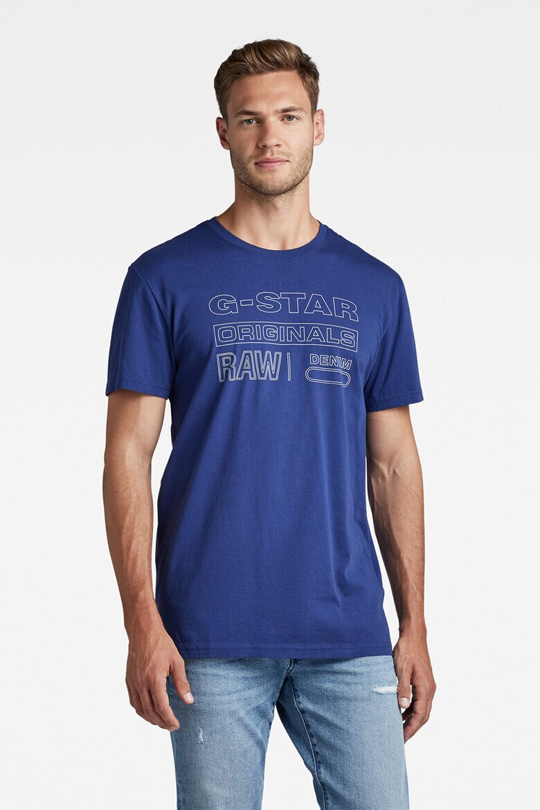 G-STAR Tricou de bumbac organic cu imprimeu logo - Pled.ro