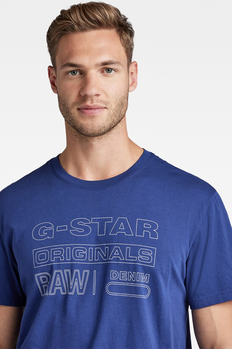 G-STAR Tricou de bumbac organic cu imprimeu logo - Pled.ro