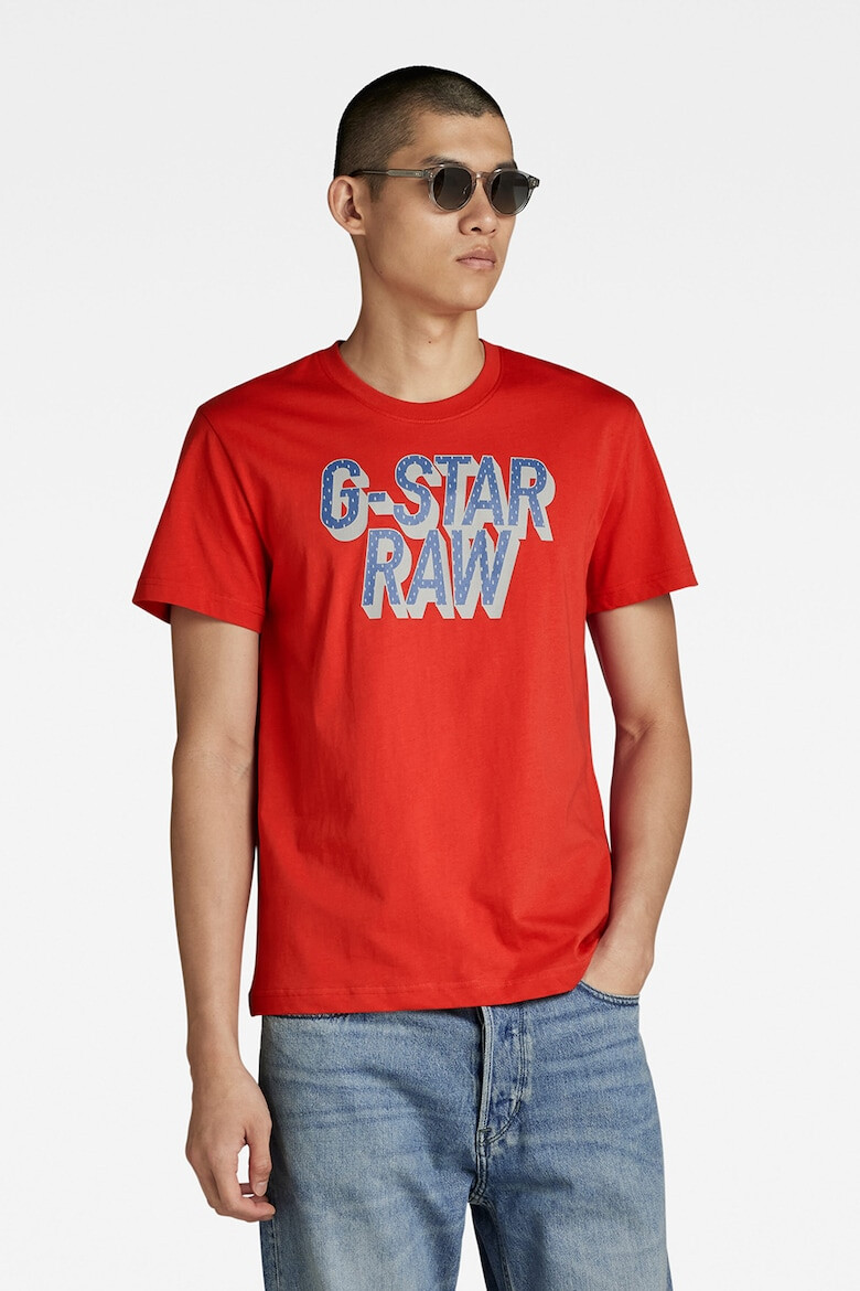 G-STAR Tricou de bumbac organic cu imprimeu logo - Pled.ro