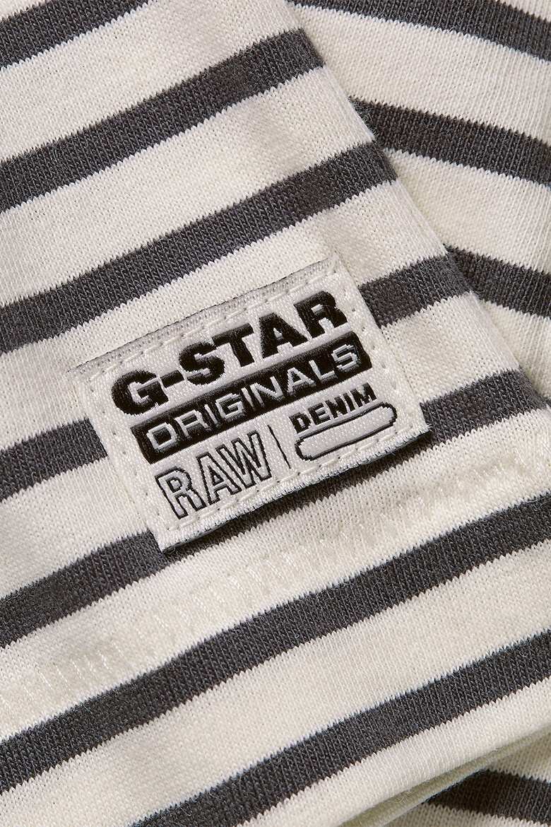 G-STAR Tricou de bumbac organic cu model in dungi - Pled.ro