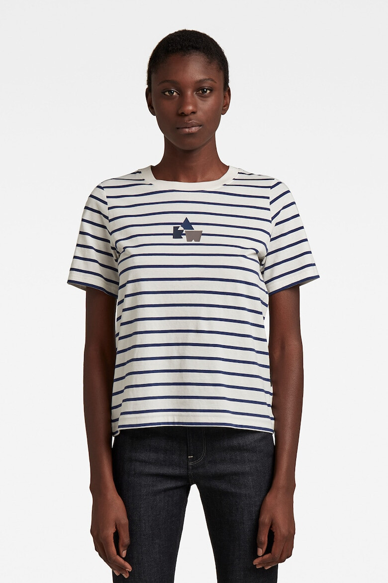 G-Star RAW Tricou din bumbac organic cu dungi - Pled.ro