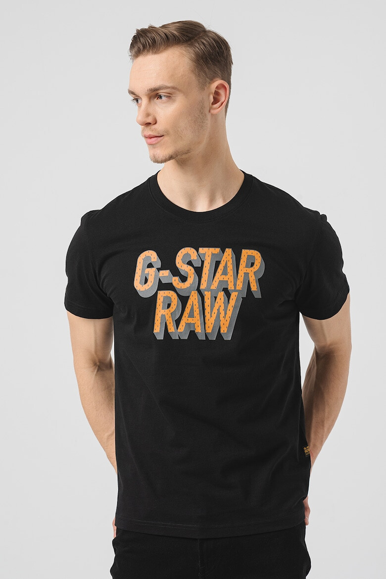 G-STAR Tricou din bumbac organic cu imprimeu logo - Pled.ro