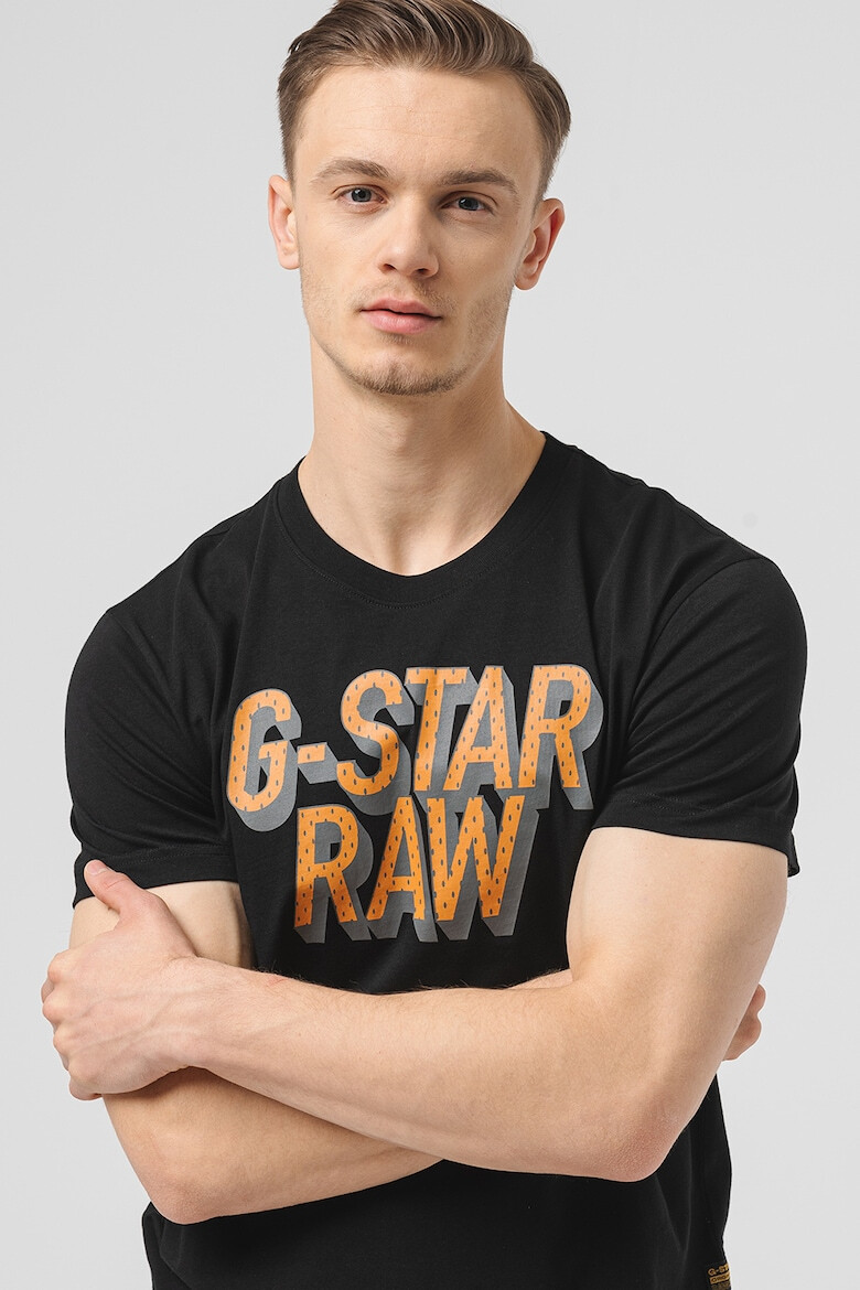 G-STAR Tricou din bumbac organic cu imprimeu logo - Pled.ro