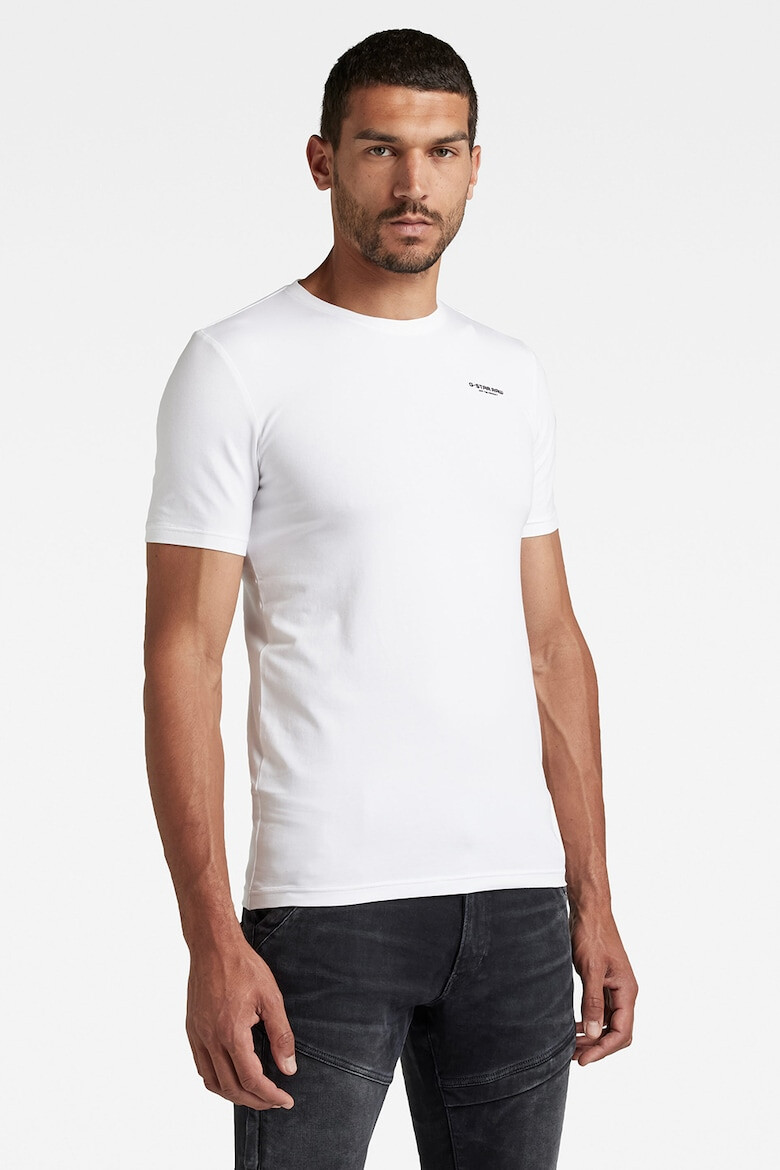 G-STAR Tricou slim fit cu decolteu la baza gatului Base - Pled.ro