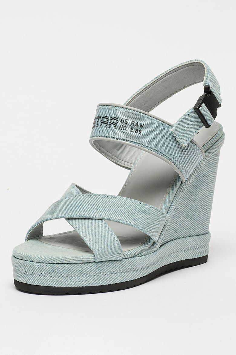 G-STAR Sandale wedge de denim Bodana Cs - Pled.ro