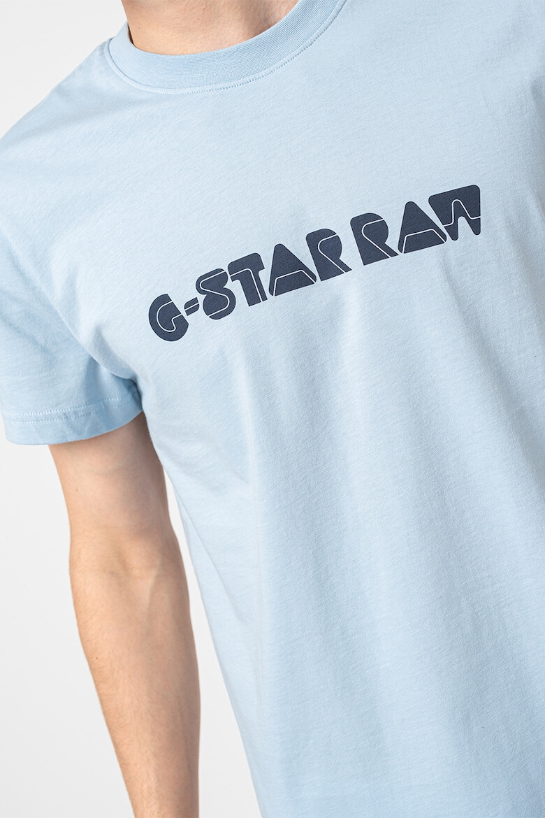 G-STAR Tricou de bumbac organic cu decolteu la baza gatului - Pled.ro