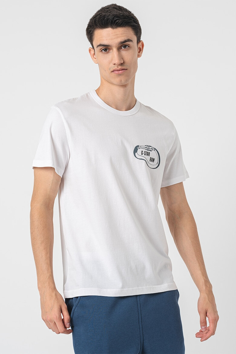 G-STAR Tricou de bumbac organic cu detaliu logo - Pled.ro