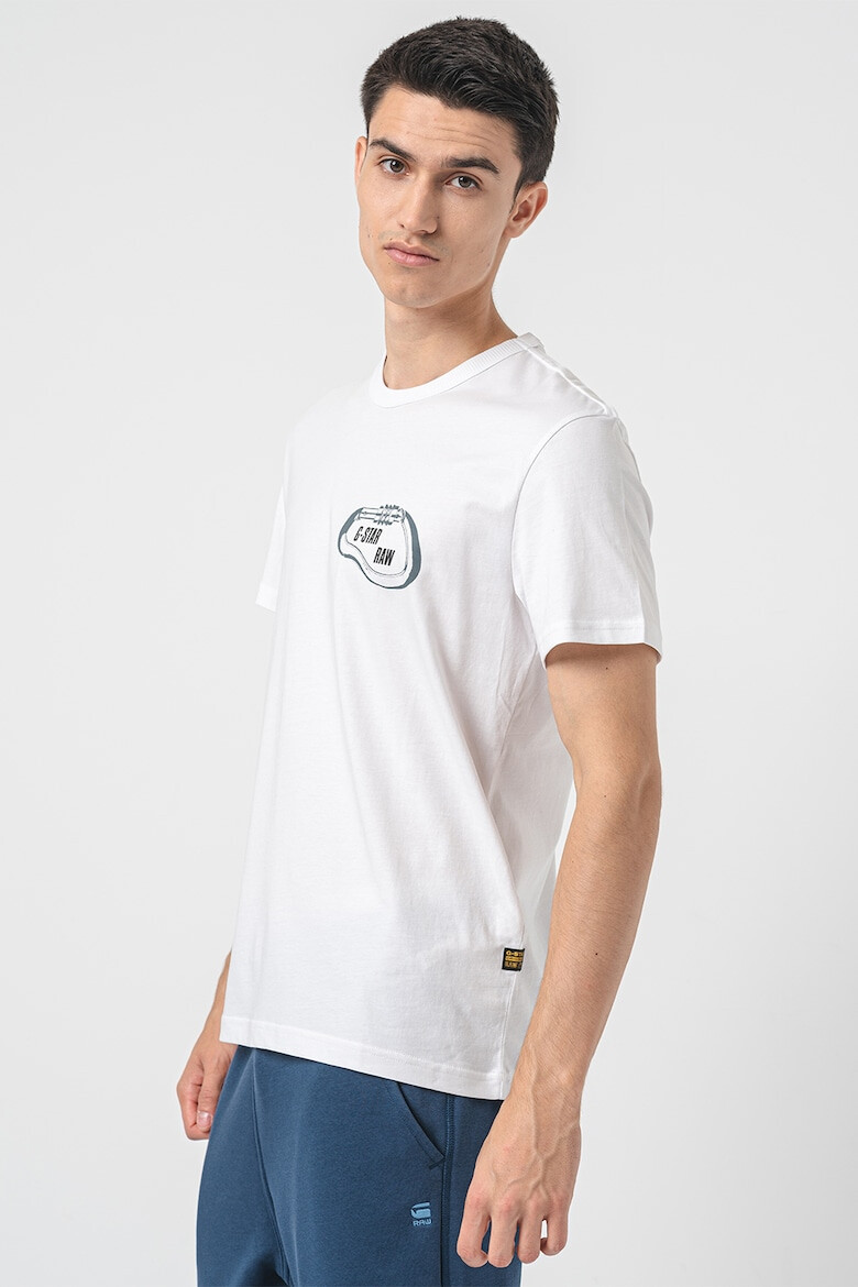 G-STAR Tricou de bumbac organic cu detaliu logo - Pled.ro