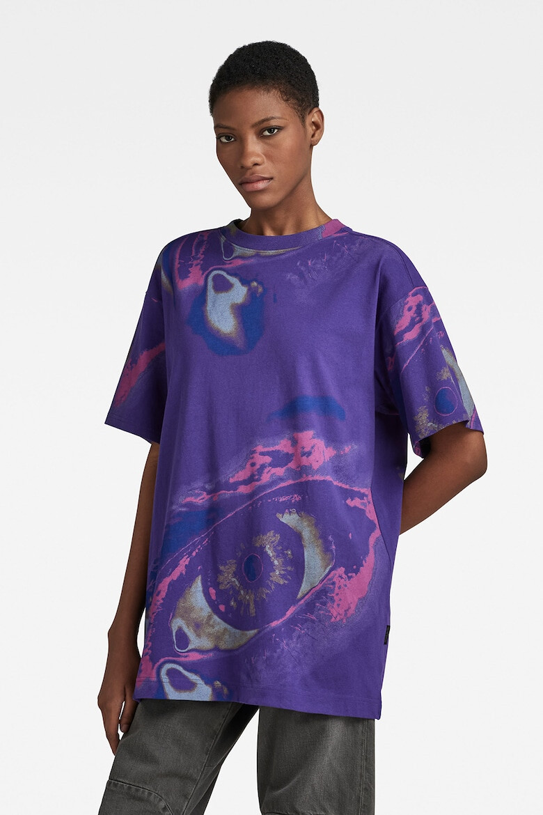 G-STAR Tricou de bumbac organic cu imprimeu abstract - Pled.ro