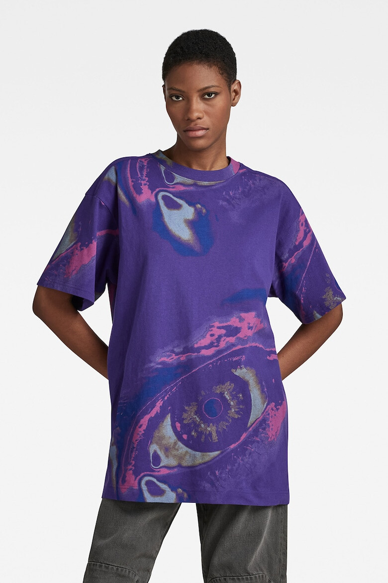 G-STAR Tricou de bumbac organic cu imprimeu abstract - Pled.ro