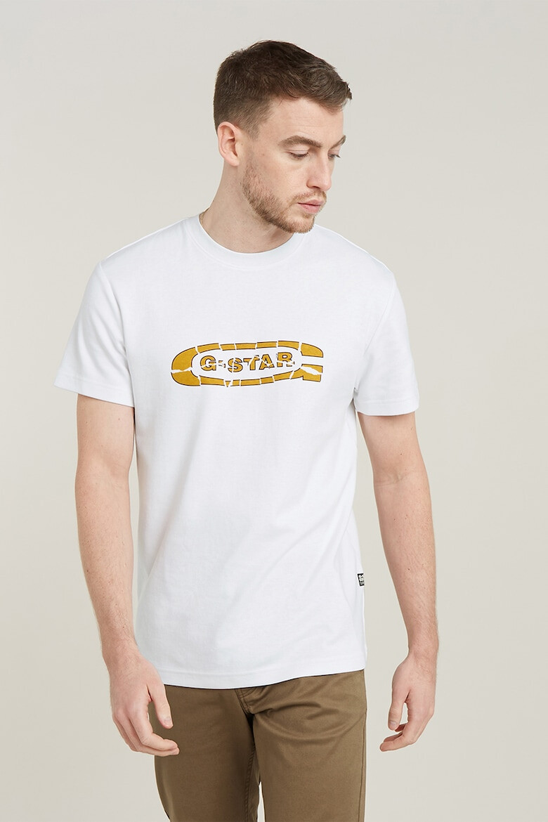 G-STAR Tricou de bumbac organic cu imprimeu logo - Pled.ro