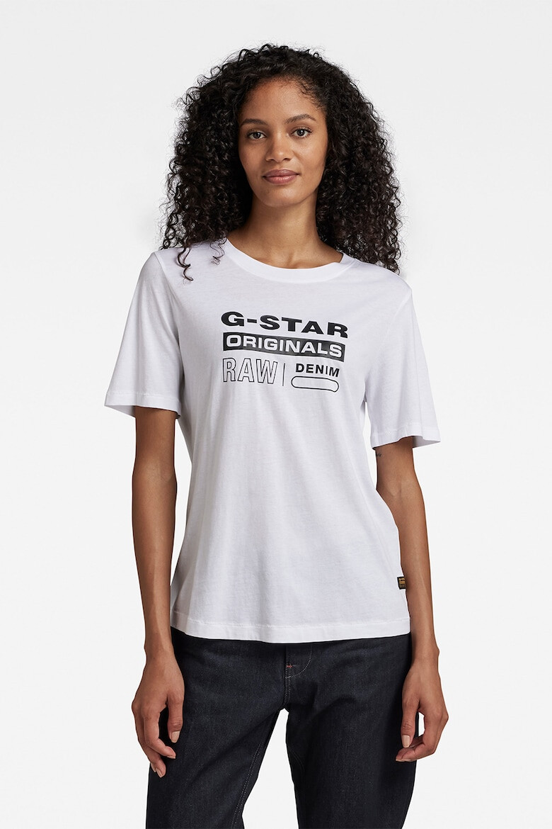 G-STAR Tricou de bumbac organic cu imprimeu logo Originals - Pled.ro