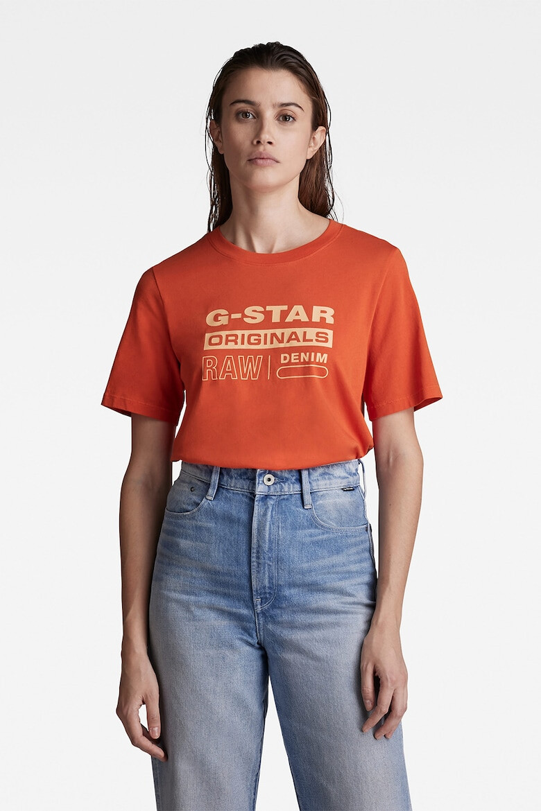 G-STAR Tricou de bumbac organic cu imprimeu logo Originals - Pled.ro