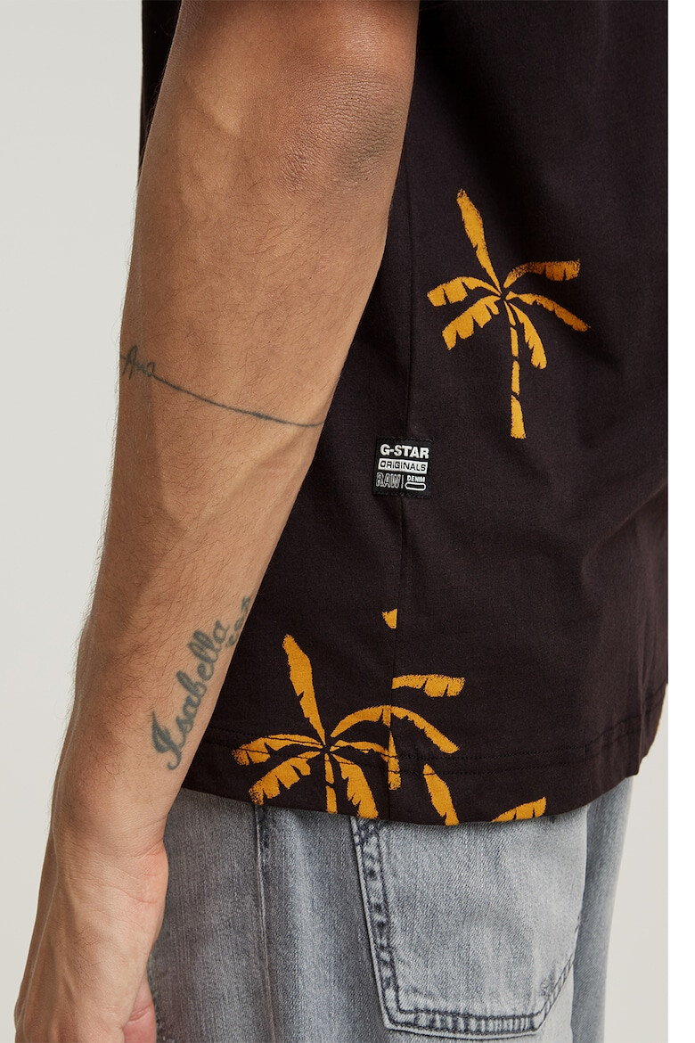 G-STAR Tricou de bumbac organic cu model tropical - Pled.ro