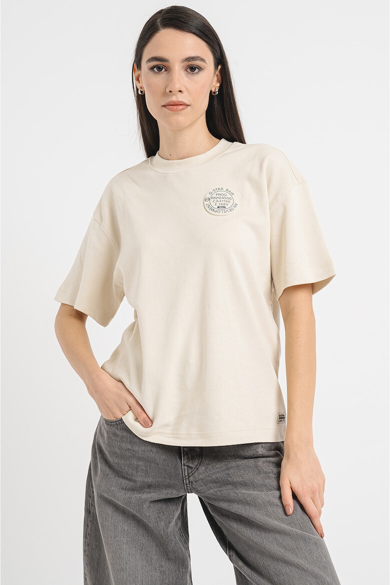 G-STAR Tricou din bumbac organic cu aplicatie logo - Pled.ro