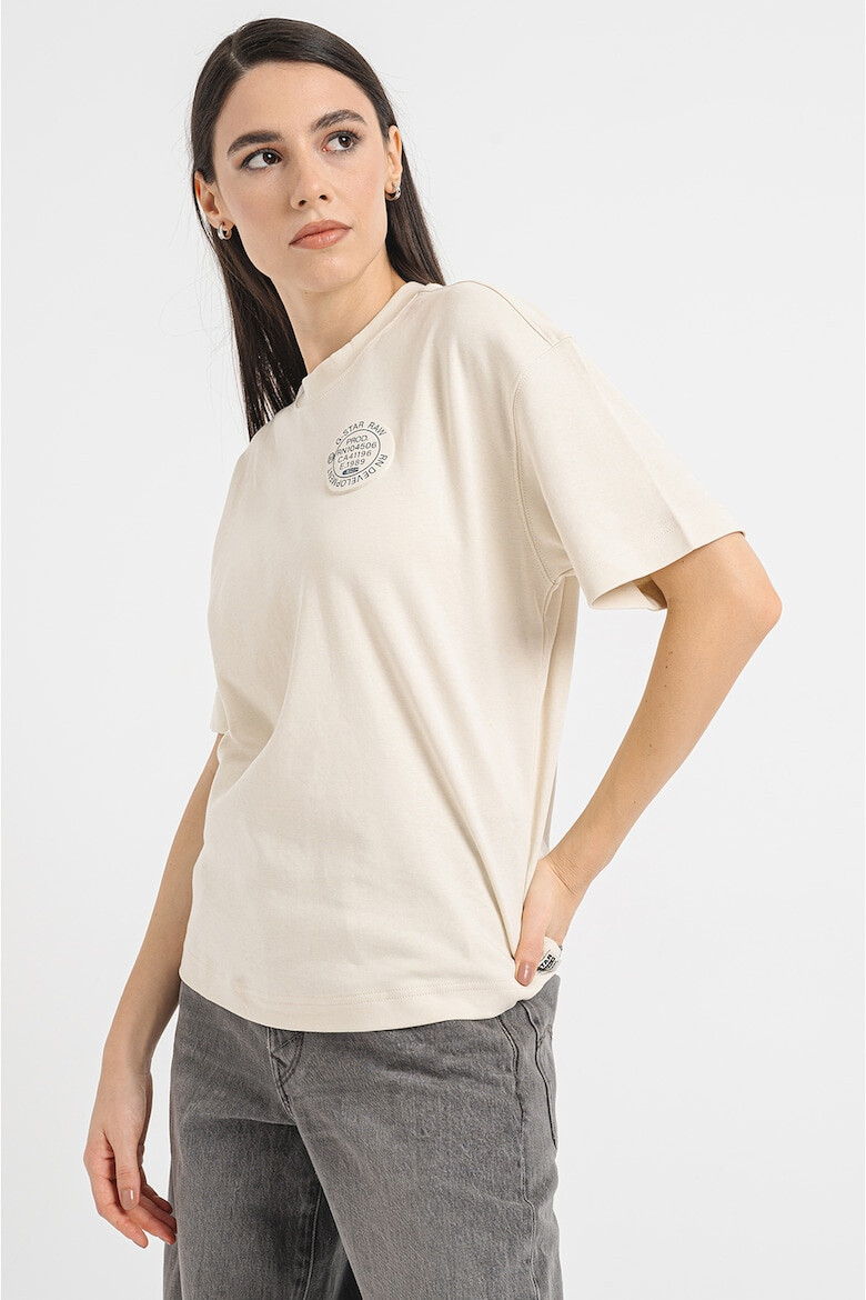 G-STAR Tricou din bumbac organic cu aplicatie logo - Pled.ro