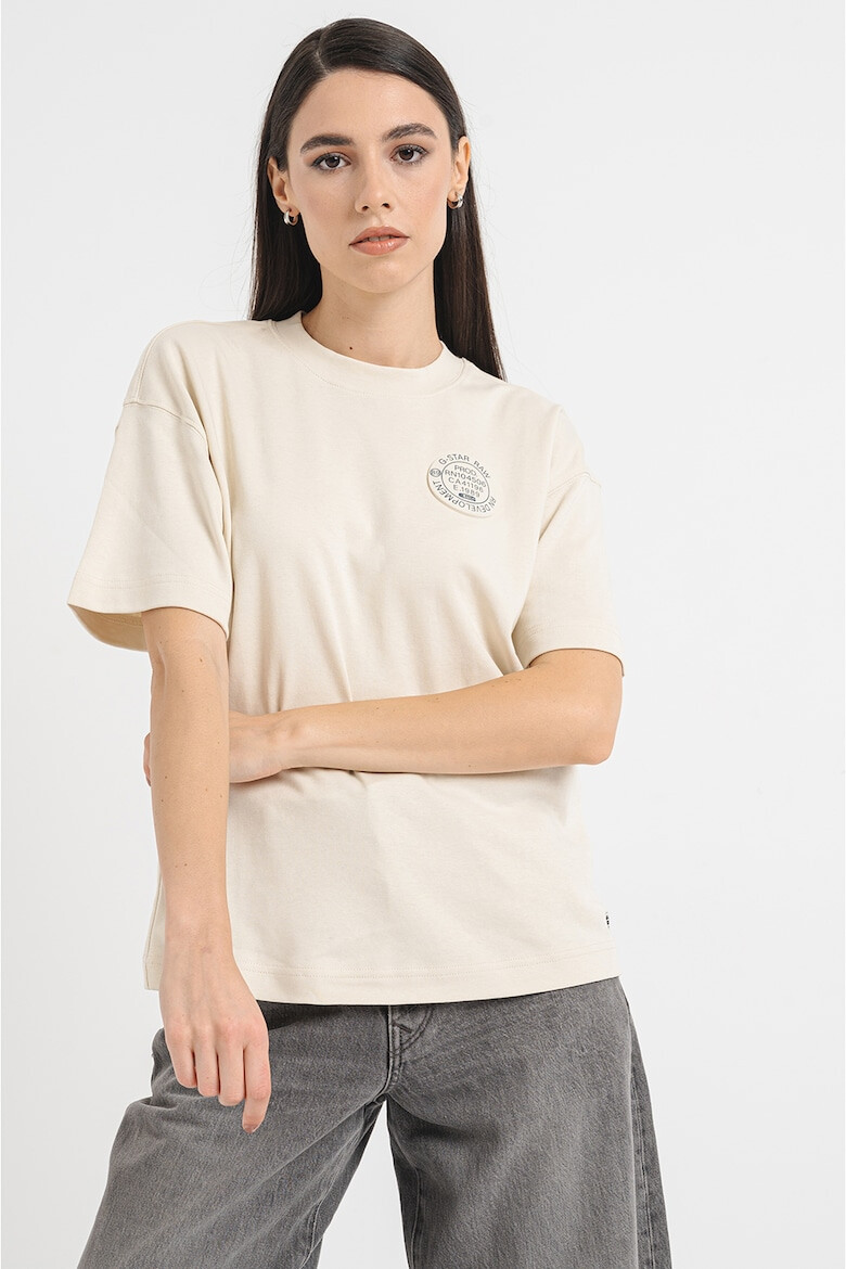 G-STAR Tricou din bumbac organic cu aplicatie logo - Pled.ro