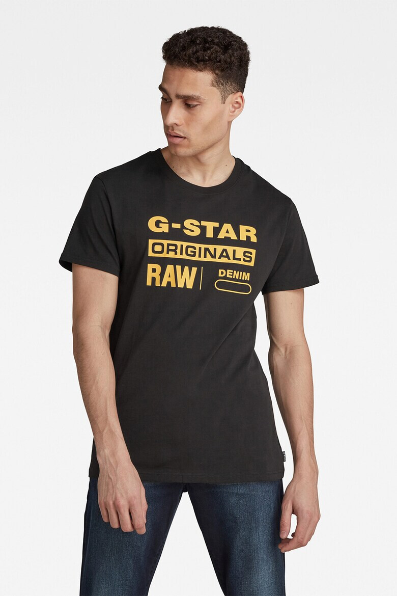 G-STAR Tricou din bumbac organic cu imprimeu - Pled.ro