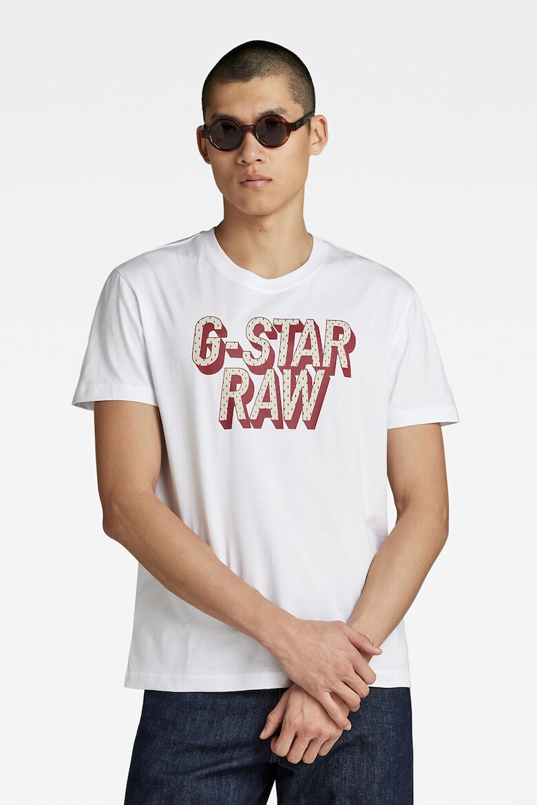 G-STAR Tricou din bumbac organic cu imprimeu logo - Pled.ro