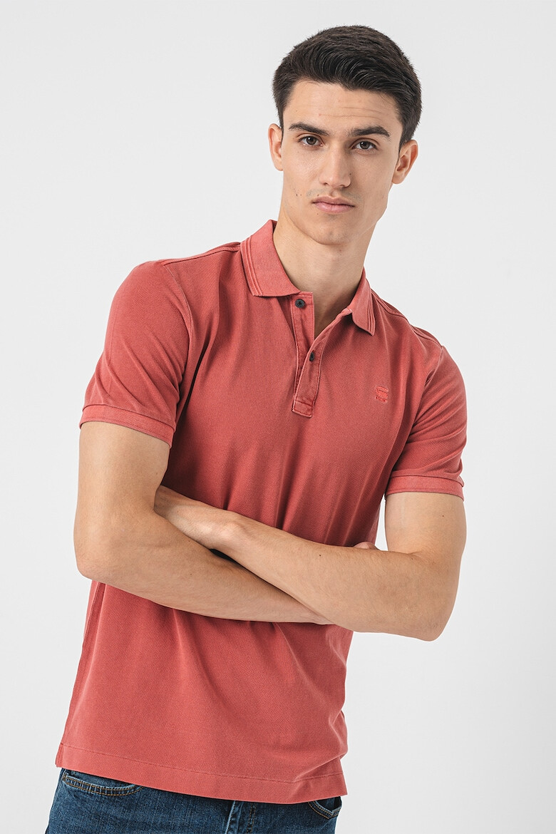 G-STAR Tricou polo din amestec de bumbac organic - Pled.ro