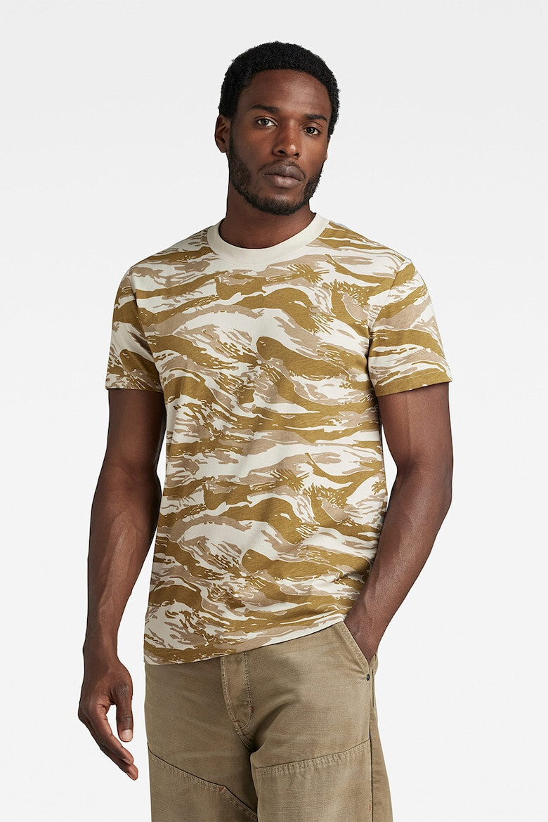 G-STAR Tricou regular fit cu imprimeu camuflaj - Pled.ro