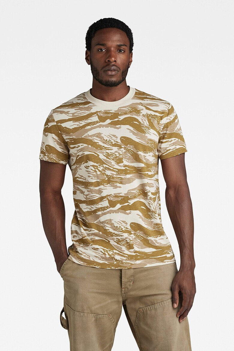 G-STAR Tricou regular fit cu imprimeu camuflaj - Pled.ro