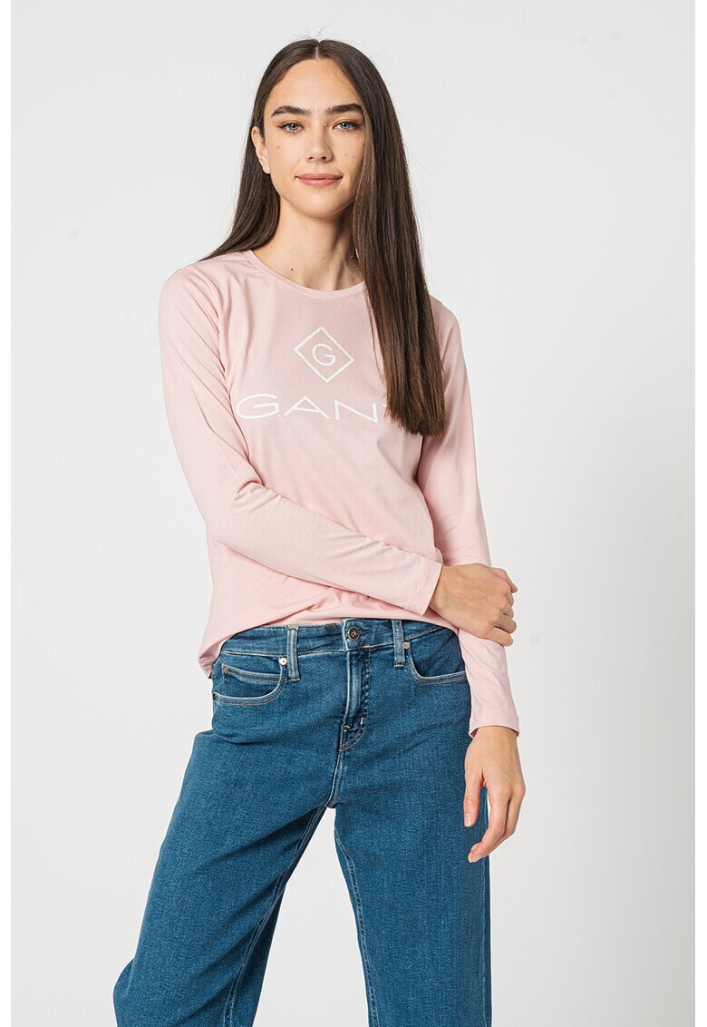 Gant Bluza de bumbac cu imprimeu logo Putty - Pled.ro