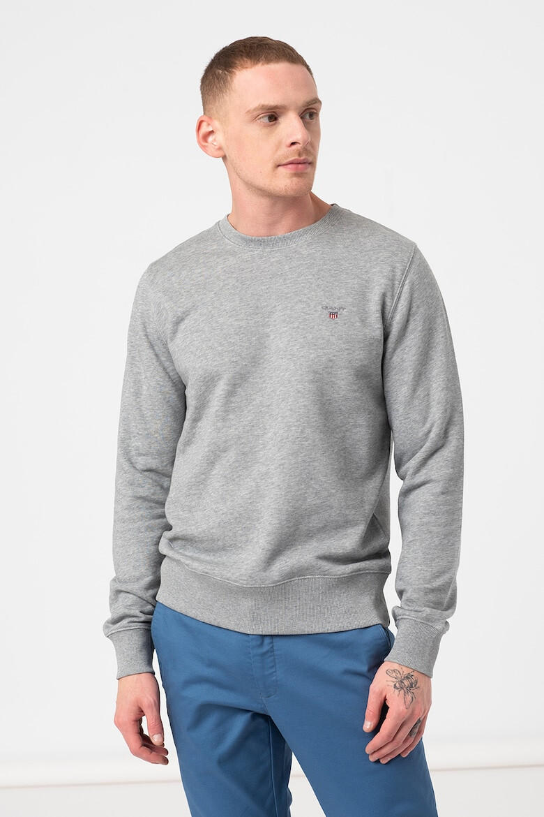 Gant Bluza sport cu decolteu la baza gatului si logo brodat - Pled.ro