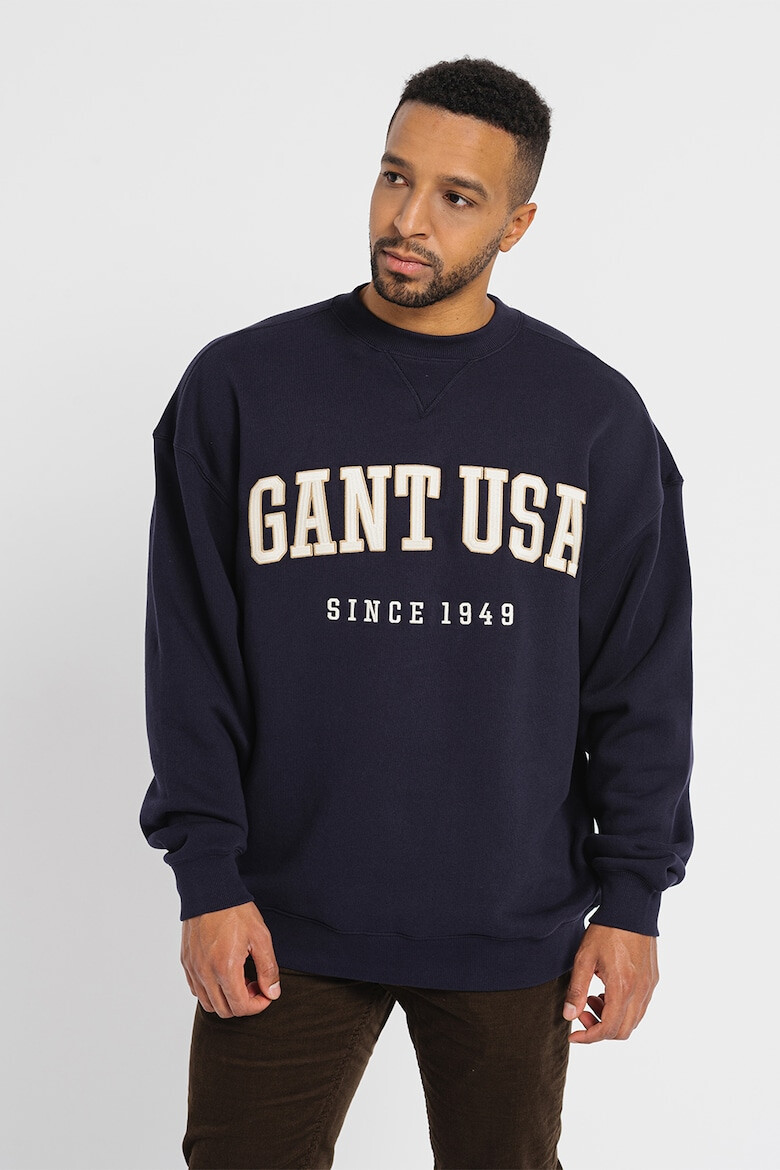 Gant Bluza sport relaxed fit cu logo brodat USA - Pled.ro