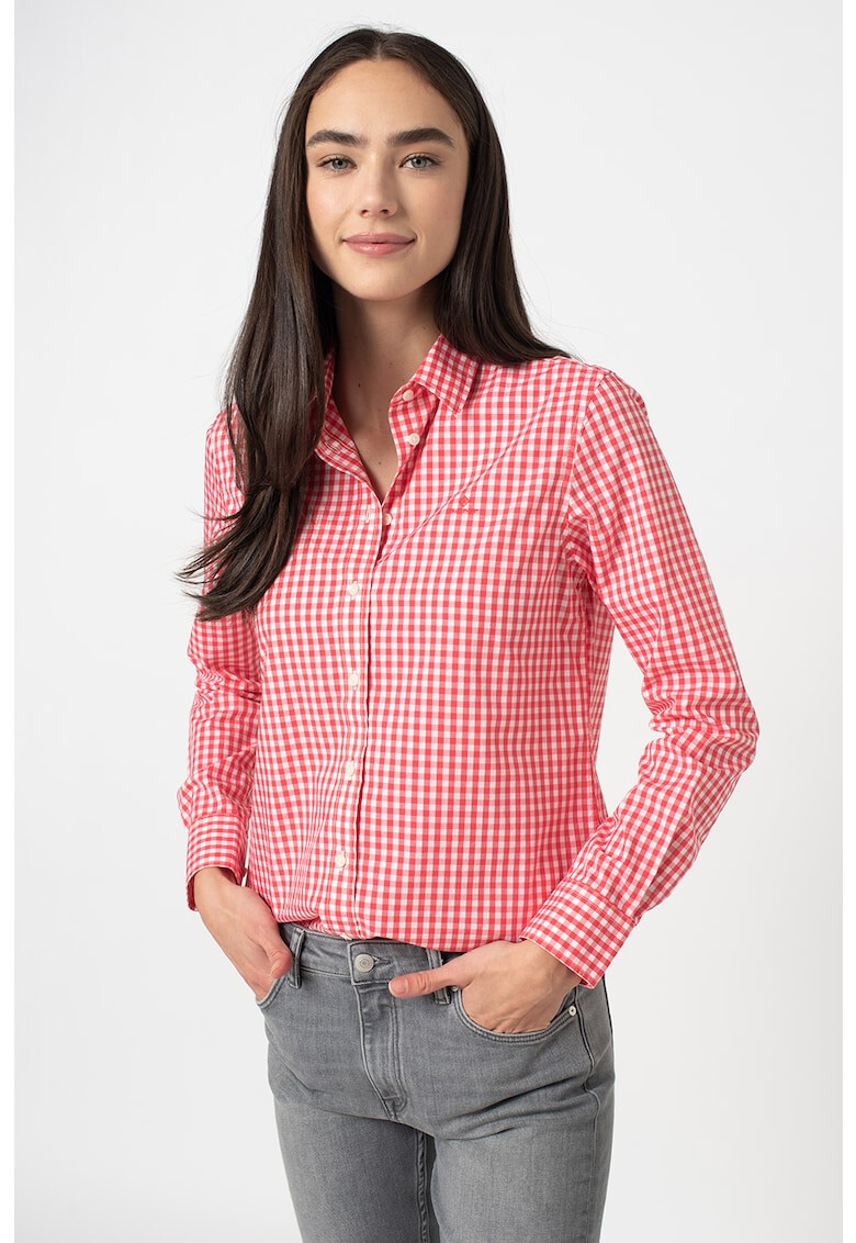 Gant Camasa relaxed fit cu model gingham Broadcloth - Pled.ro