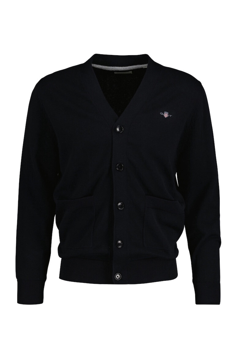 Gant Cardigan cu decolteu in V si logo discret - Pled.ro