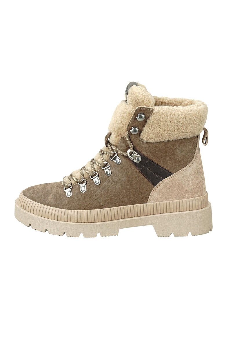 Gant Ghete de piele intoarsa cu insertii de blana shearling sintetica - Pled.ro