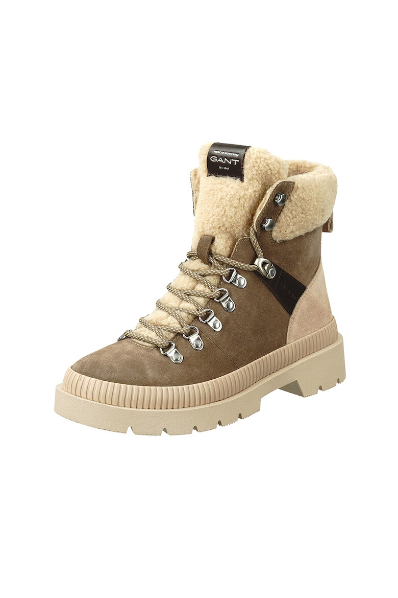 Gant Ghete de piele intoarsa cu insertii de blana shearling sintetica - Pled.ro