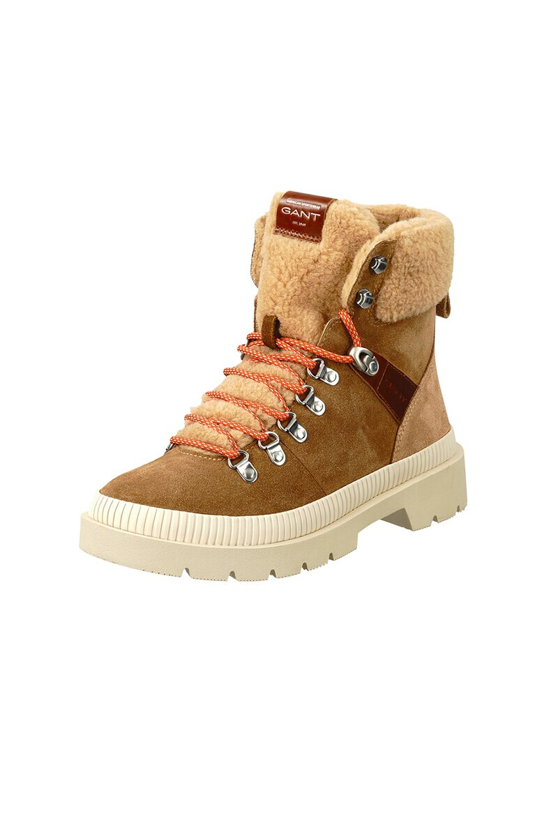 Gant Ghete de piele intoarsa cu insertii de blana shearling sintetica - Pled.ro