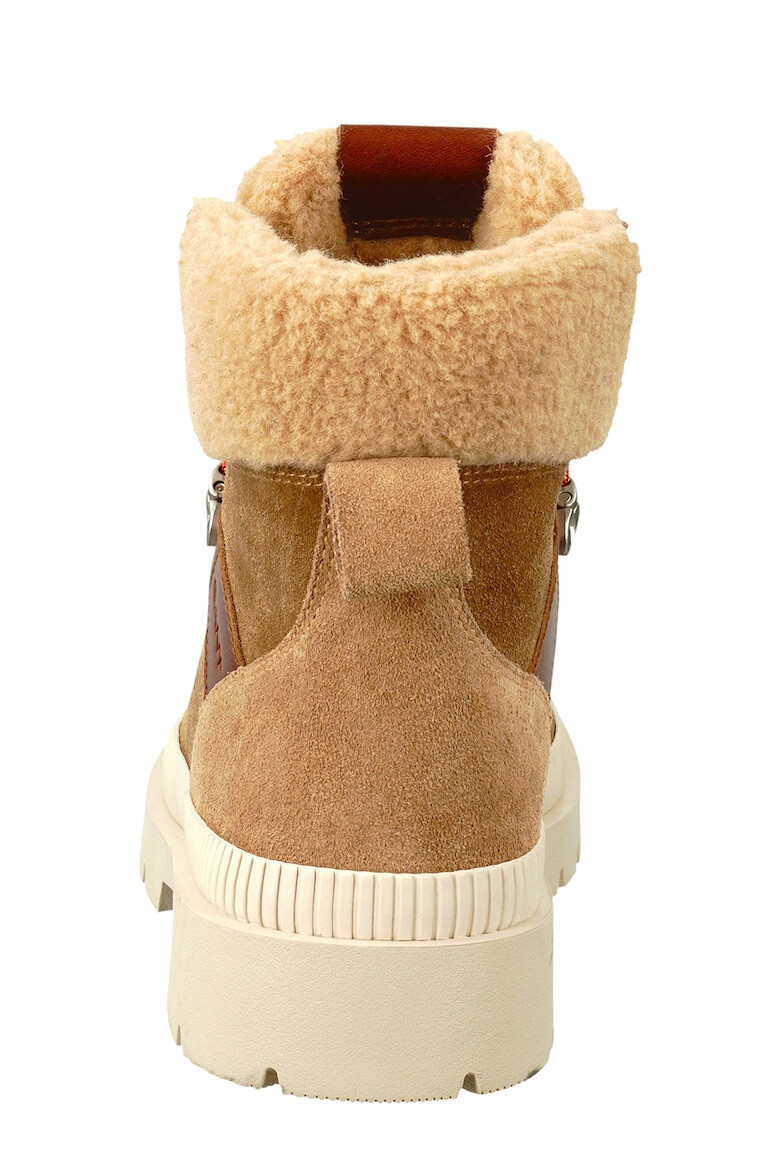 Gant Ghete de piele intoarsa cu insertii de blana shearling sintetica - Pled.ro