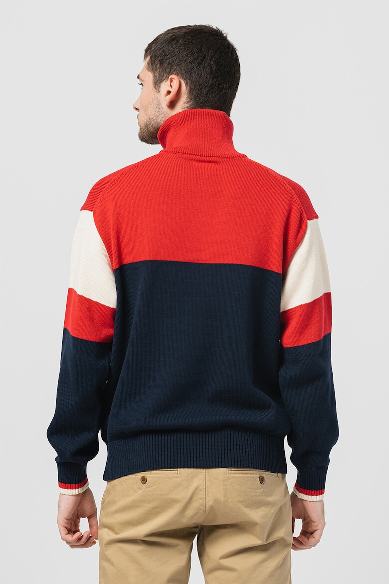 Gant Pulover relaxed fit cu fermoar scurt si logo brodat - Pled.ro