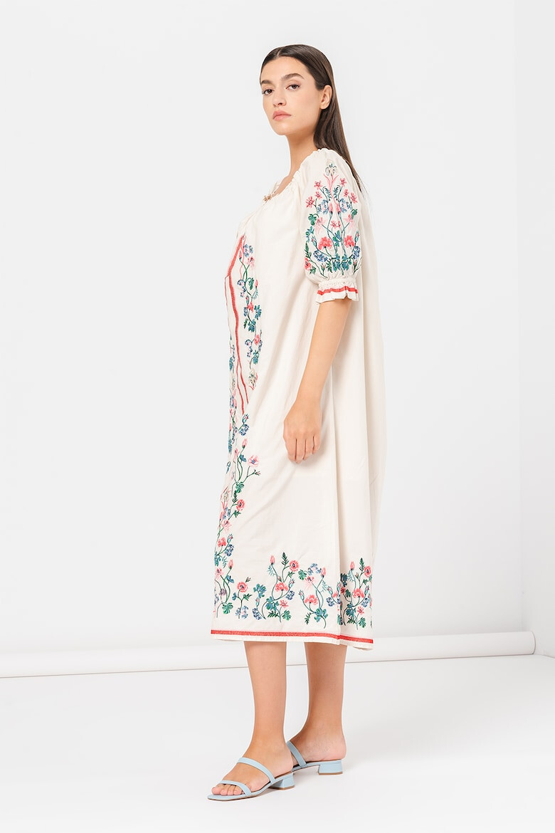 Gant Rochie midi cu broderie florala - Pled.ro