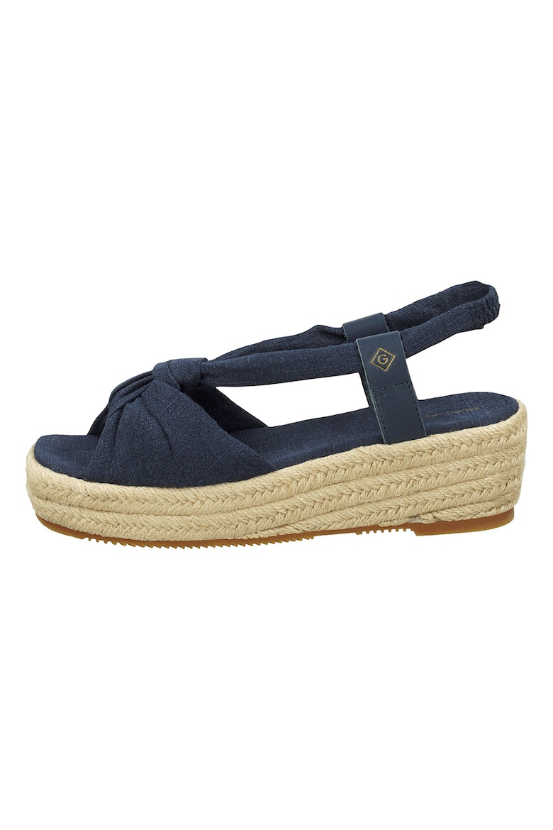 Gant Sandale tip espadrile cu talpa wedge si model cu nod - Pled.ro