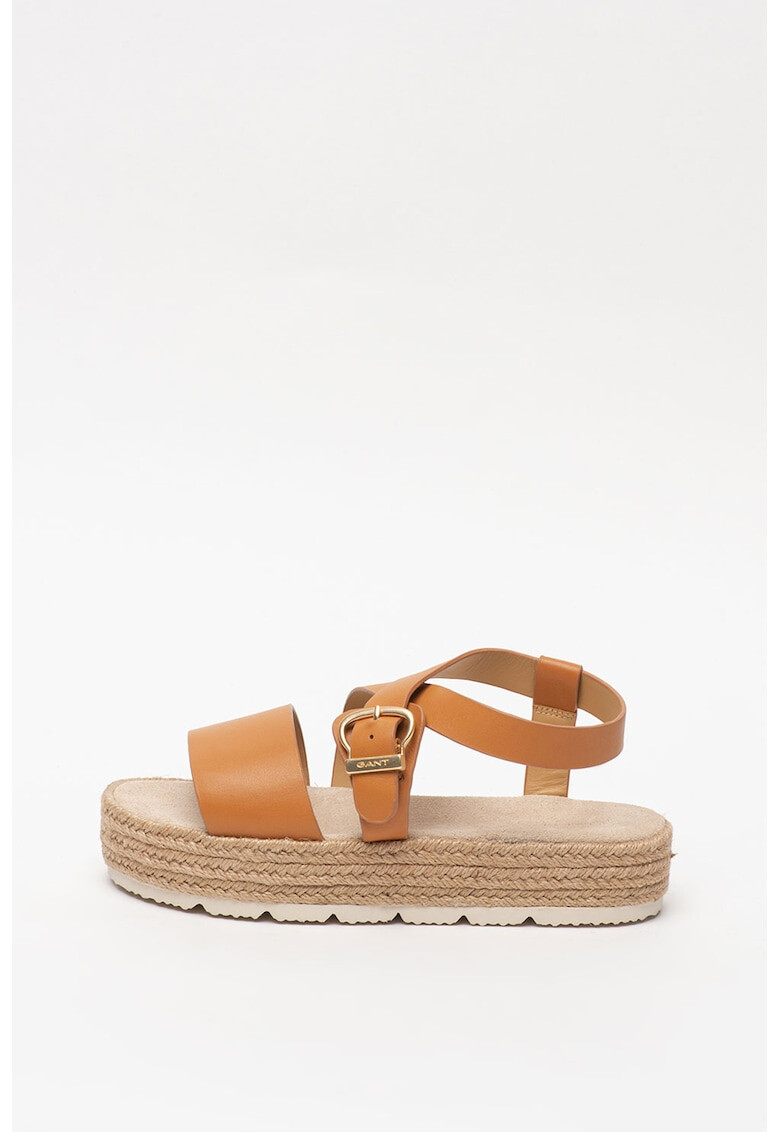 Gant Sandale tip espadrile flatform de piele Daisywall - Pled.ro