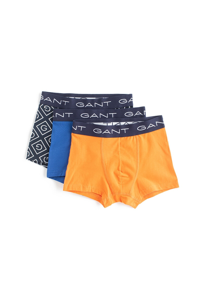 Gant Set 3 perechi de boxeri baieti banda logo Multicolor - Pled.ro