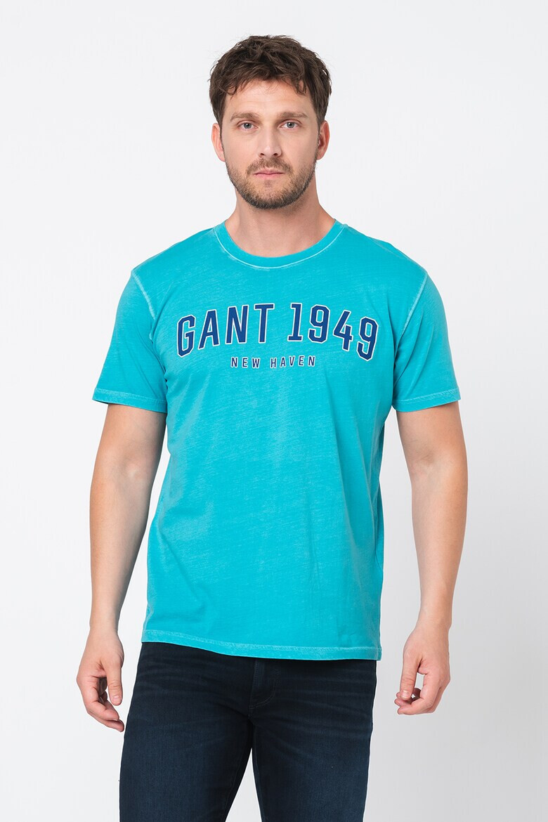 Gant Tricou cu decolteu la baza gatului si imprimeu logo - Pled.ro