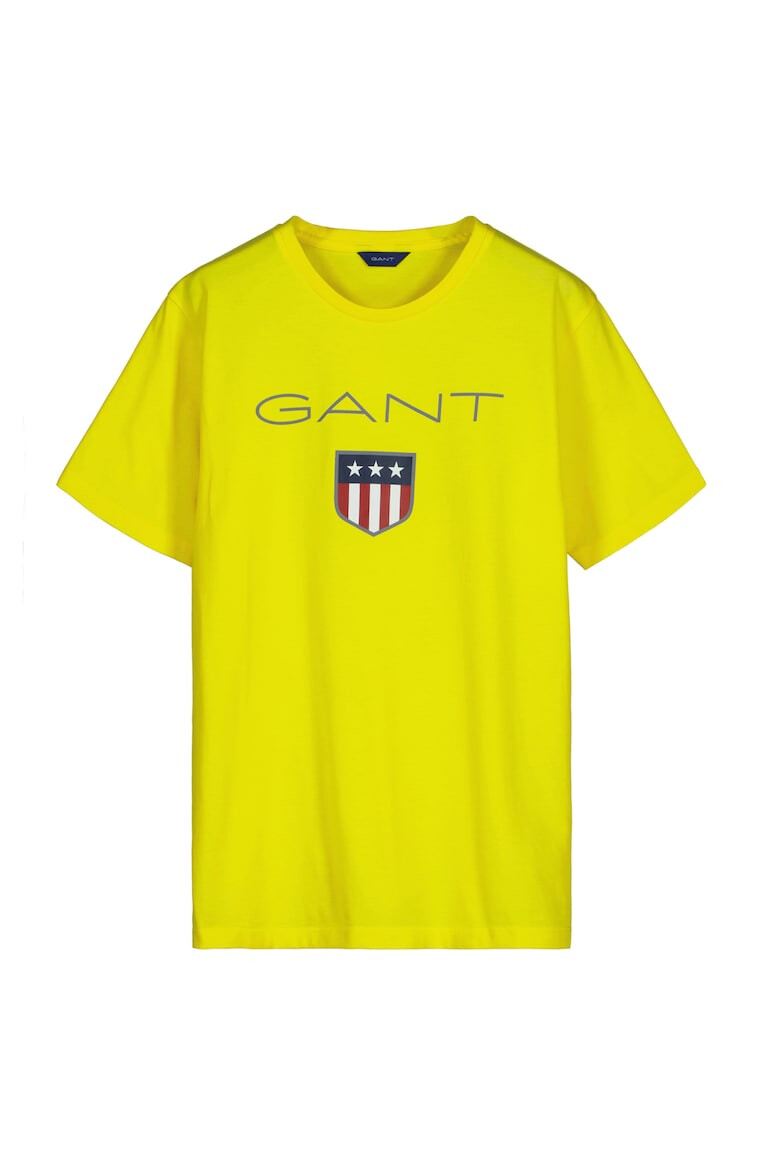 Gant Tricou cu decolteu rotund si imprimeu logo - Pled.ro